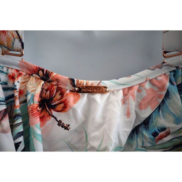 Raisins Curve H840581 Women's Plus Sz 14W White Tortuga One-Piece Swimsuit - Picture 5 of 13